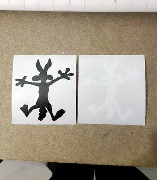 Pegatinas Coyote Aplastado x 2