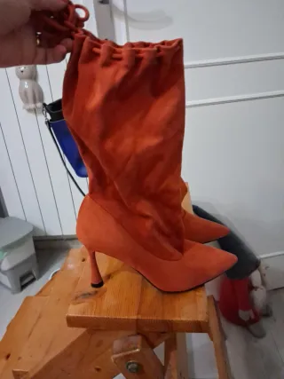 Stivaletti Primadonna tacco alto arancione
