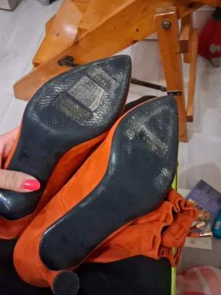 Stivaletti Primadonna tacco alto arancione
