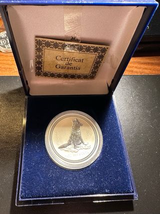 Moneda Plata Año Lunar Perro 1oz