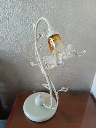 Lámpara colgante de cristal y metal