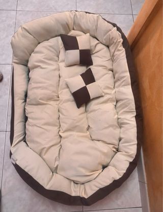 Cuccia grande per cane beige e marrone