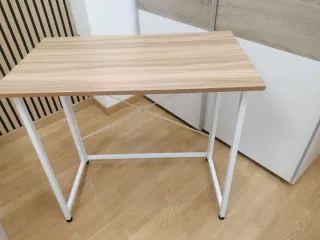 Mesita escritorio plegable madera y metal