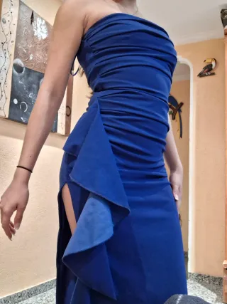 Vestido azul para fiesta o boda del shein.