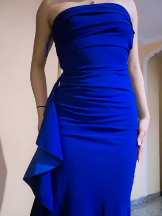 Vestido azul para fiesta o boda del shein.