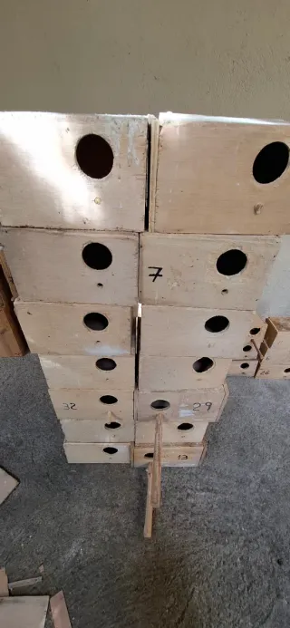 Nidos de madera para pájaros