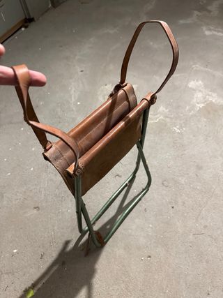 Silla Plegable Cuero y Metal