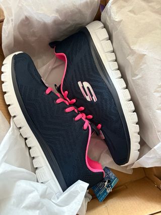 Zapatillas Skechers Azul y Rosa Nuevas