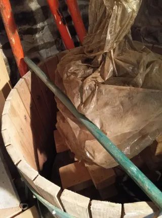 Prensa de vino de madera tradicional