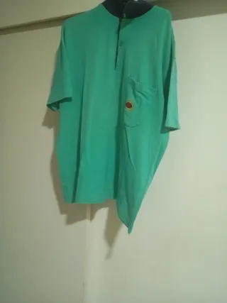 Camiseta Polo Verde y Negra