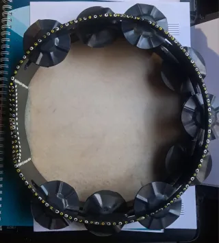 Pandereta artesanal pintada a mano