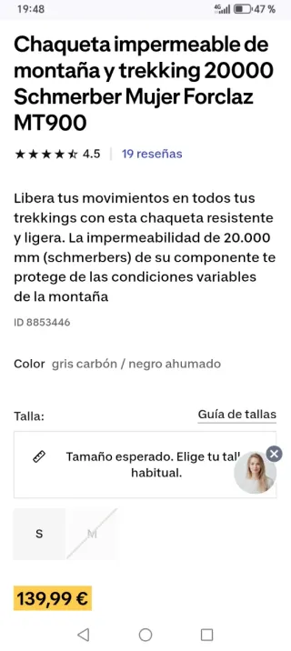 Chaqueta impermeable montaña Simond MT900 M mujer