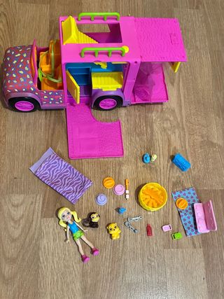 Coche Caravana Polly con Accesorios