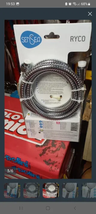 Alcachofa Ducha RYCO Plata y Blanca
