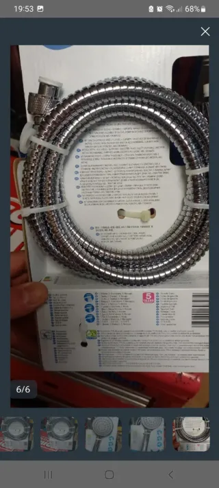 Alcachofa Ducha RYCO Plata y Blanca