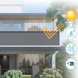 AXT SHADE Pantalla Balcón 90x500cm Gris