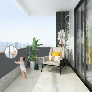 AXT SHADE Pantalla Balcón 90x500cm Gris