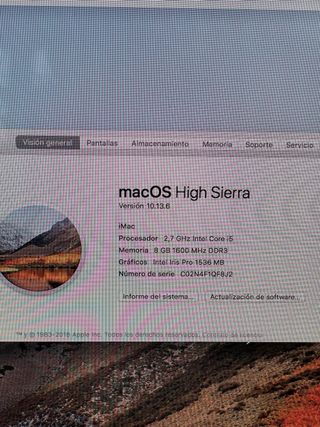 iMac A1418 Apple 21,5 pollici