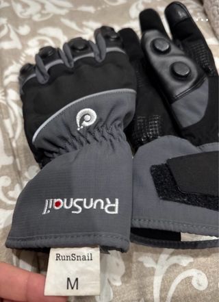 Guantes de moto RunSnail negros y grises unisex, m