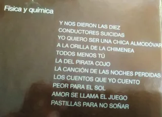 Libro y CD Joaquín Sabina Física y Química