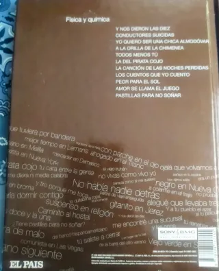 Libro y CD Joaquín Sabina Física y Química