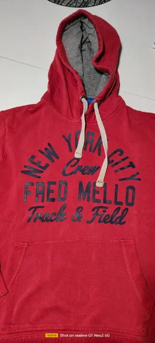 Felpa FRED MELL New York Crew Track & Field Rossa