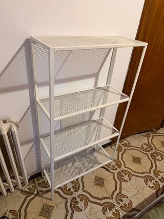 Estantería metálica blanca 4 baldas