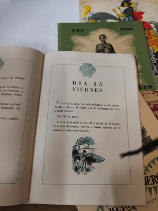 Lote programas oficiales fiesta merced años 50