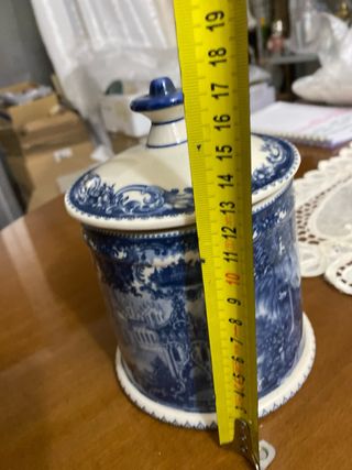 Bote Cerámica Staffordshire Antiguo