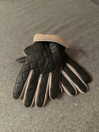 Guantes Aston Hombre Negro y Beige