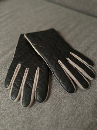 Guantes Aston Hombre Negro y Beige