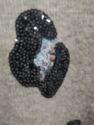 Jersey Beige con Leopardo Lentejuelas Talla Única