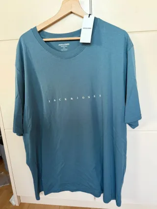 Camiseta hombre Jack&Jones XXL Azul Manga Corta