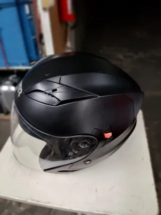 Casco Moto Cruizer Negro con Visor