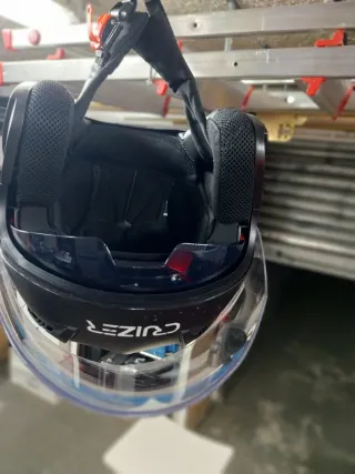 Casco Moto Cruizer Negro con Visor