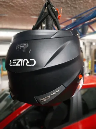 Casco Moto Cruizer Negro con Visor