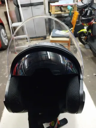 Casco Moto Cruizer Negro con Visor