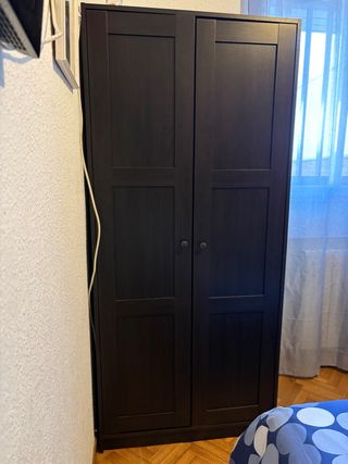 Armario 2 puertas madera negro-marron Ikea