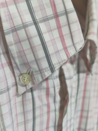 Camicia Lacoste Uomo Quadretti Bianca Taglia L