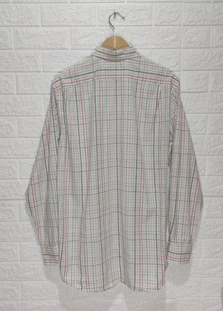 Camicia Lacoste Uomo Quadretti Bianca Taglia L