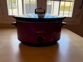 Olla Cocción Lenta Roja y Negra
