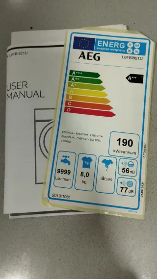 Lavadora AEG 8kg A+++ 6000 Series Lavamat