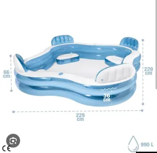 Piscina Hinchable Intex Asientos 229x229x66cm