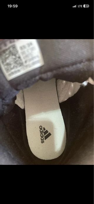Scarpe Adidas alte nere e bianche taglia 42