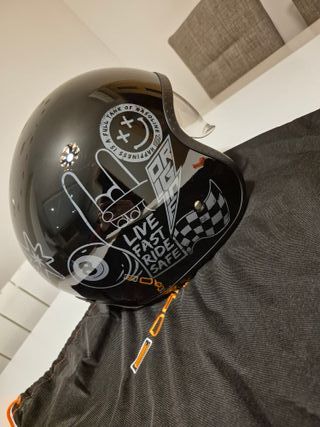 Casco Jet Origine Spirit Negro Brillante