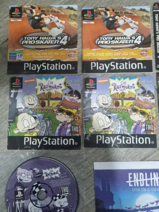Lote Juegos PS1 Tony Hawk y Razmoket