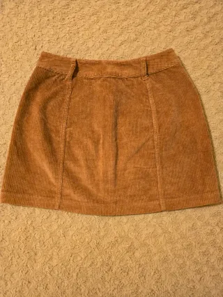 Falda de pana marrón