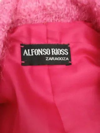 Abrigo rosa intenso Talla 44 Nuevo hecho en España