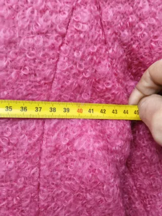 Abrigo rosa intenso Talla 44 Nuevo hecho en España