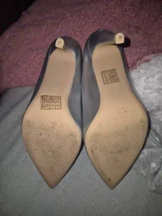Tacones Tulipano Plateados Talla 38